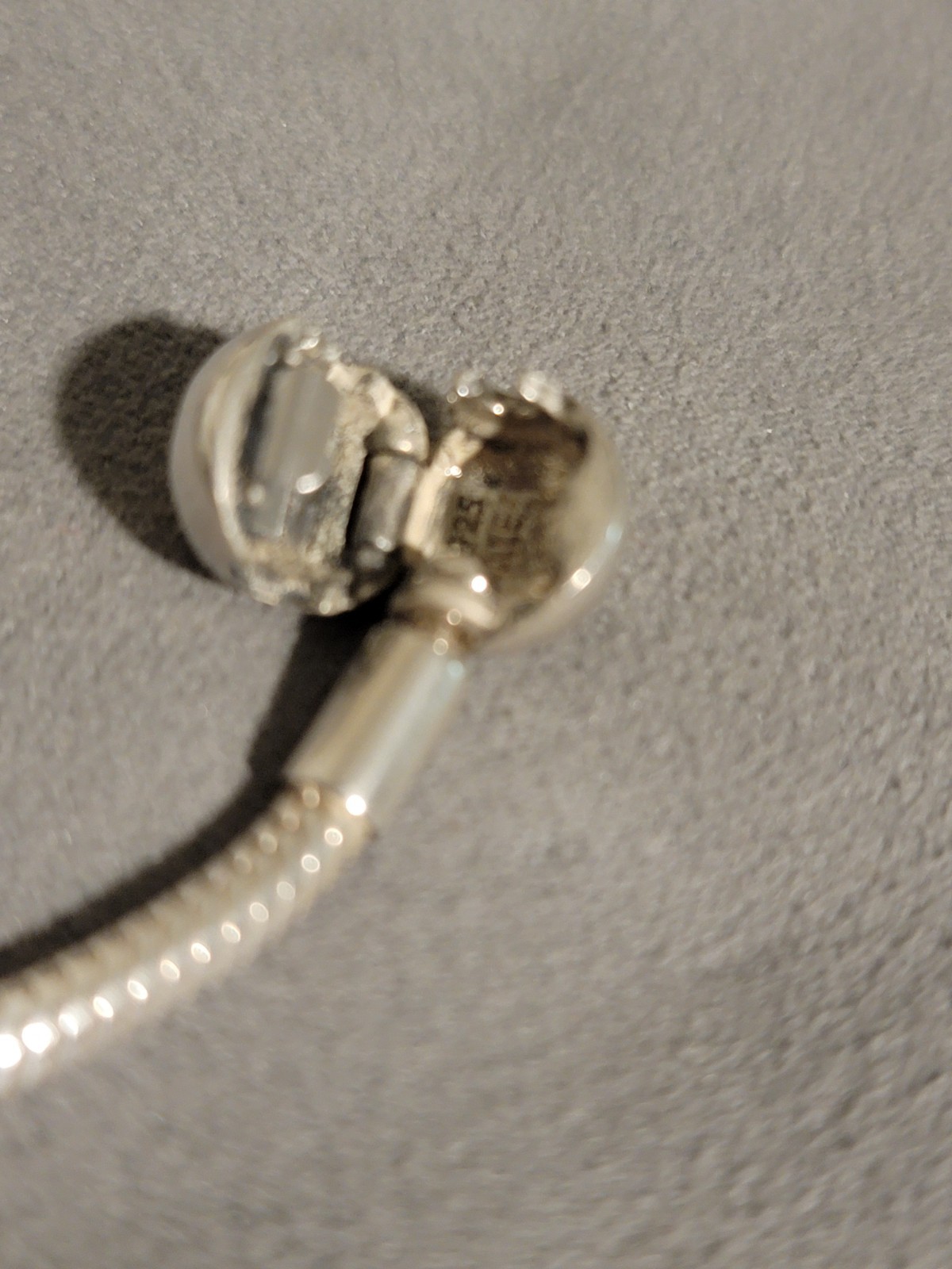 Pandora Moments Snake Chain Necklace With Ball Clasp 19.7″ Sterling Silver S925