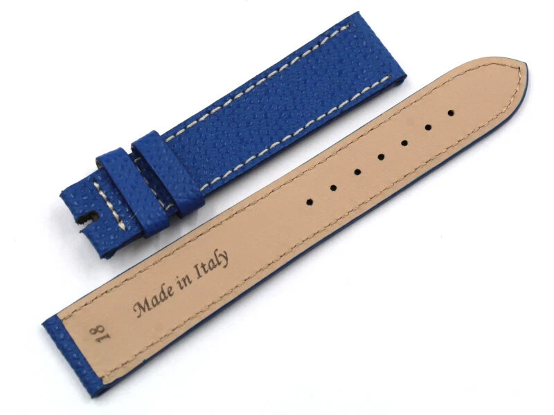 Genuine Leather Strap Blue Handmade Made Italy Various Sizes Excellent Quality New