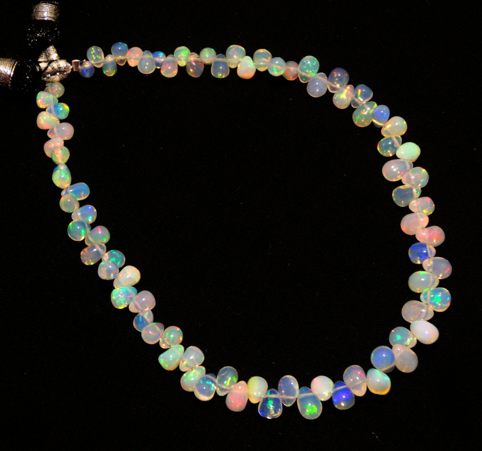 Natural Gem Ethiopian Fire Opal 6x4mm Approx Size Smooth Teardrop Beads 9″ 30Ct.