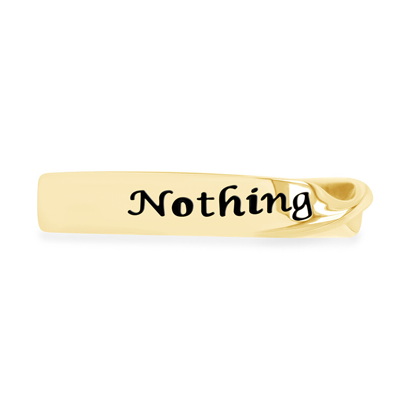 “Nothing is Impossible” Twist Ring in 14k Yellow Gold Plated Sterling Silver