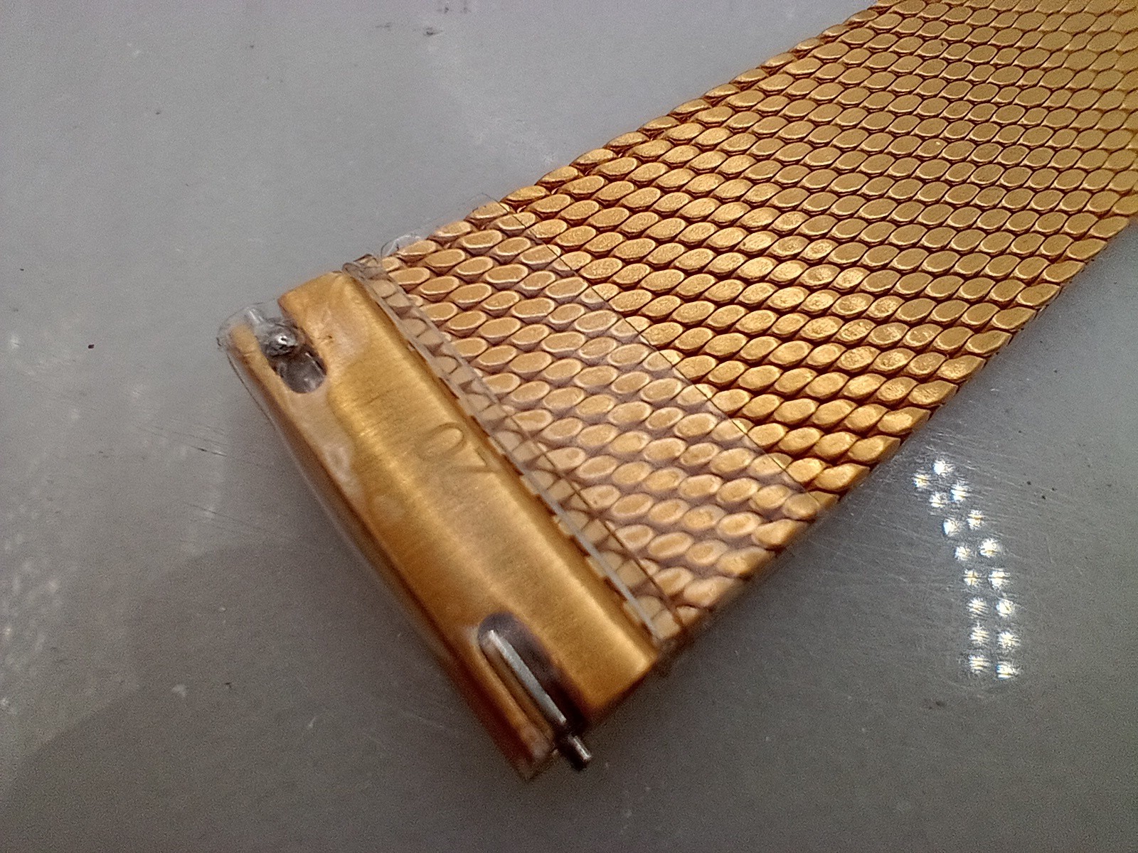 New Watchgecko 20mm Calibre 1960 Mk2 Mesh PVD Gold Watch Strap Bracelet 6B450