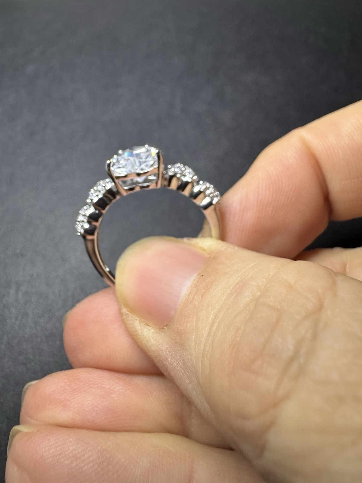 Diamonique X Jennifer Miller Sterling Silver Heart Pave Ring 9