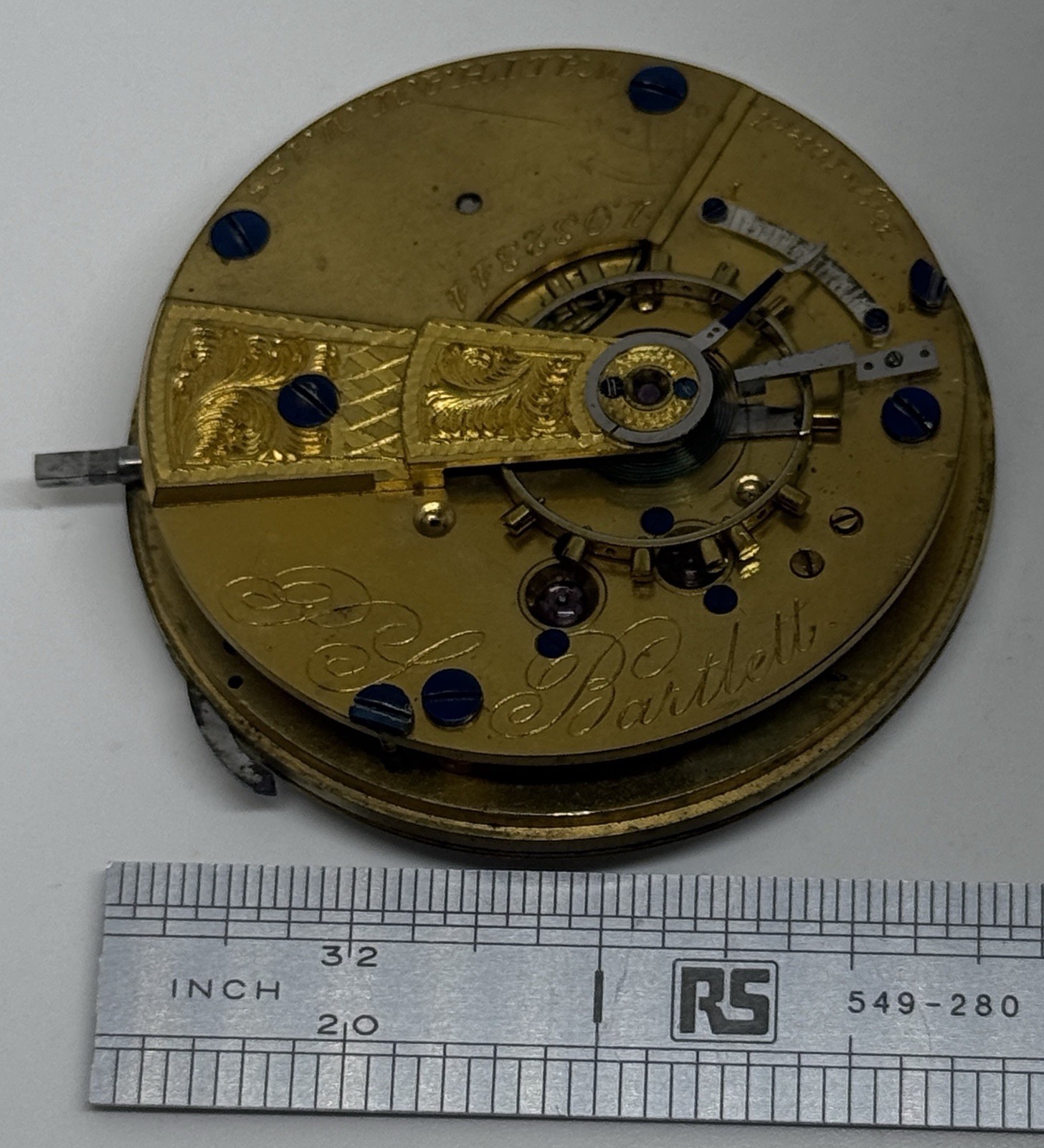 Waltham Pocket Watch Movement /PS Bartlett 18s 1877 11 Jewels / Needs a Service