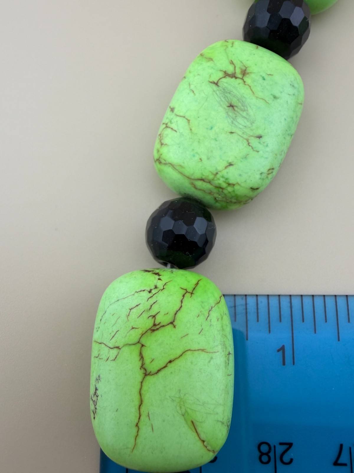 Estate Green Stone Bead Necklace Tests Jadeite/Spinel On Presidium Agate Pendant
