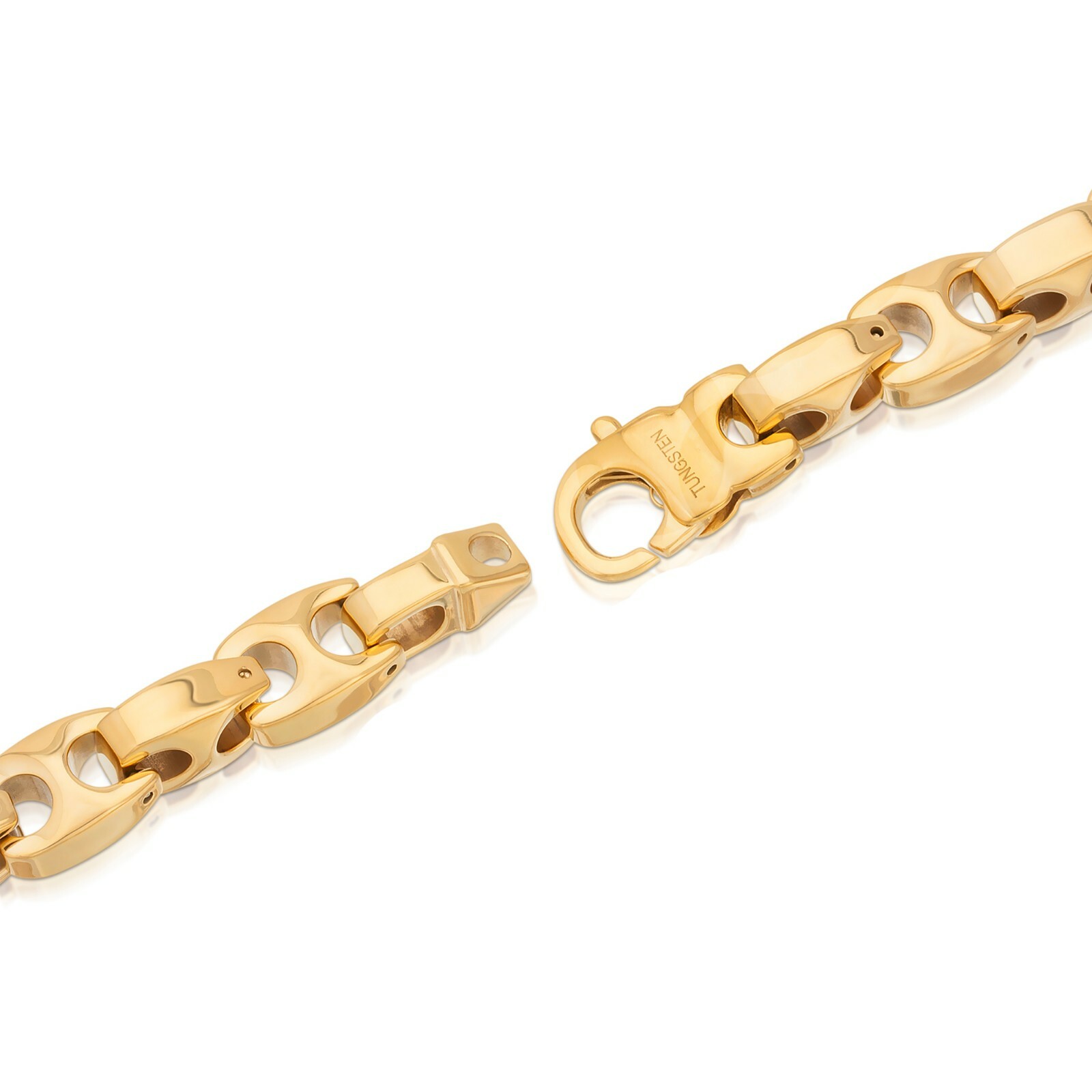 HEAVY 9.5mm BIKER TUNGSTEN CARBIDE MEN’S CHAIN (TUC 002) GOLD – FREE SHIPPING!