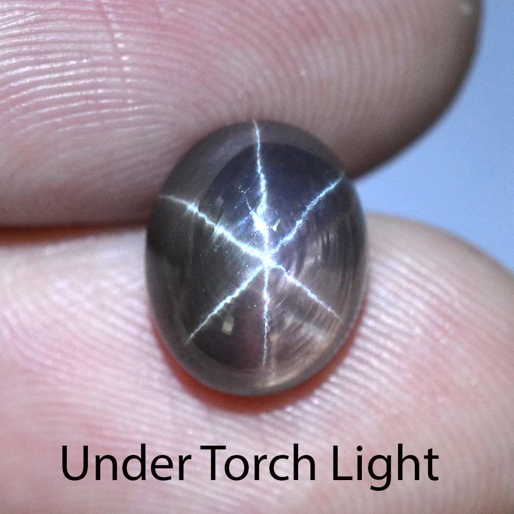 6.40 Ct 10.7×8.6 MM Green Purple Star Sapphire 6 Rays Lab Corundum VDO GCS10373