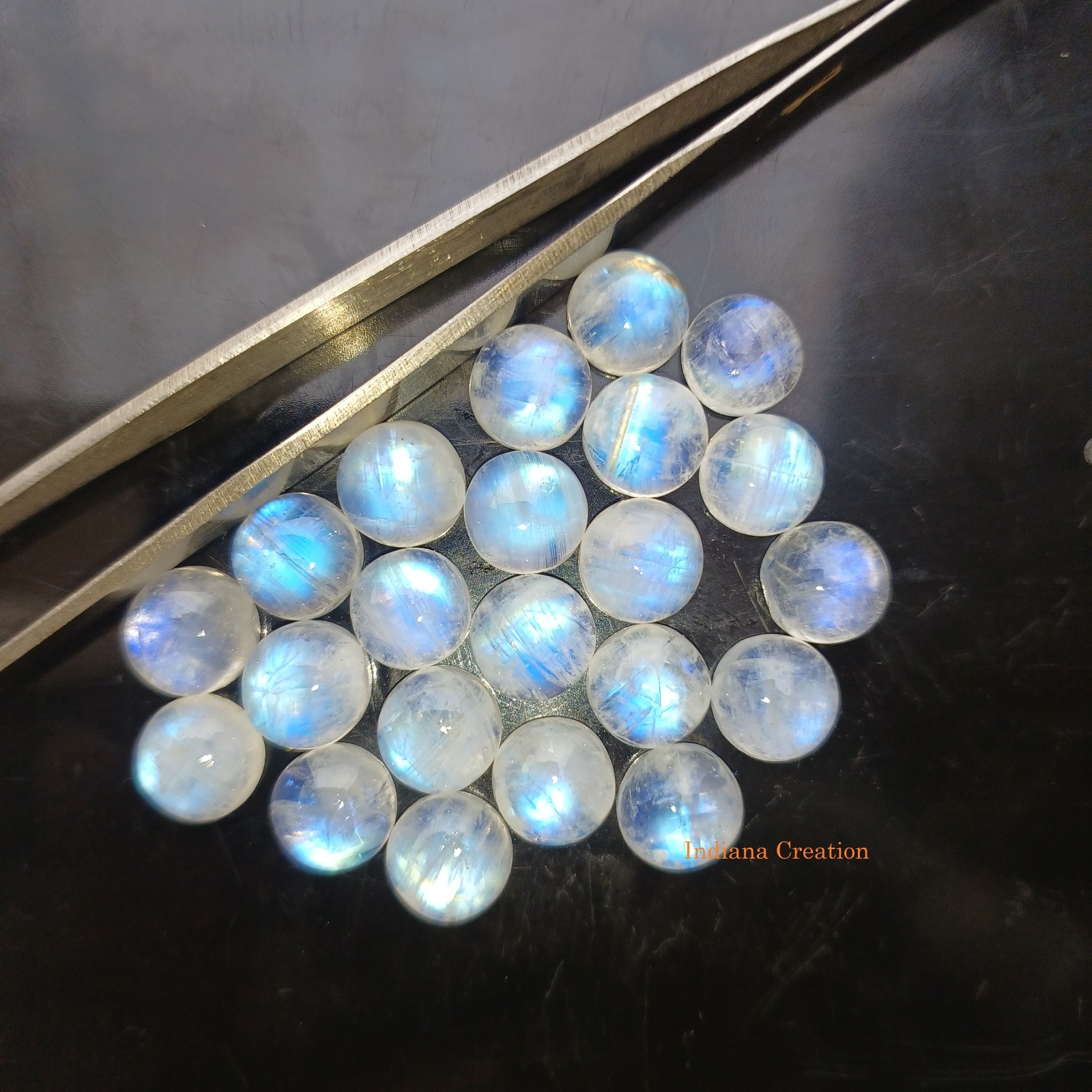 Natural Rainbow Moonstone Round Cabochon 3mm To 15mm Loose Gemstone