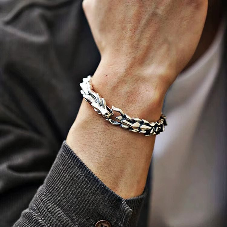 Fashion Hip Hop Dragon Chain Bracelet Punk Retro Men’s Jewelry Gift Accessory