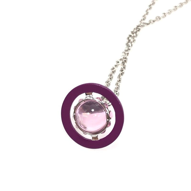 Vivienne Westwood Petite Orb Pendant Necklace Silver Pink