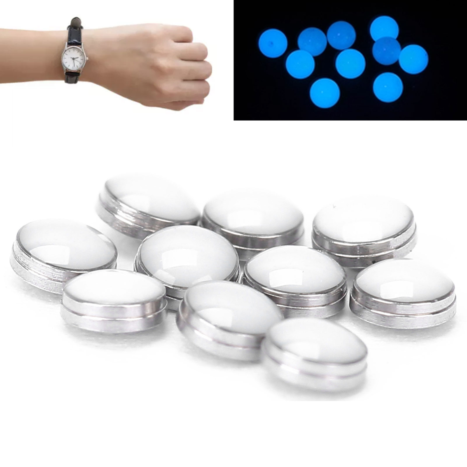 10Pack 2mm Watch Luminous Bezel Dot Pip Dial Night Dot Watch Decoration Parts u