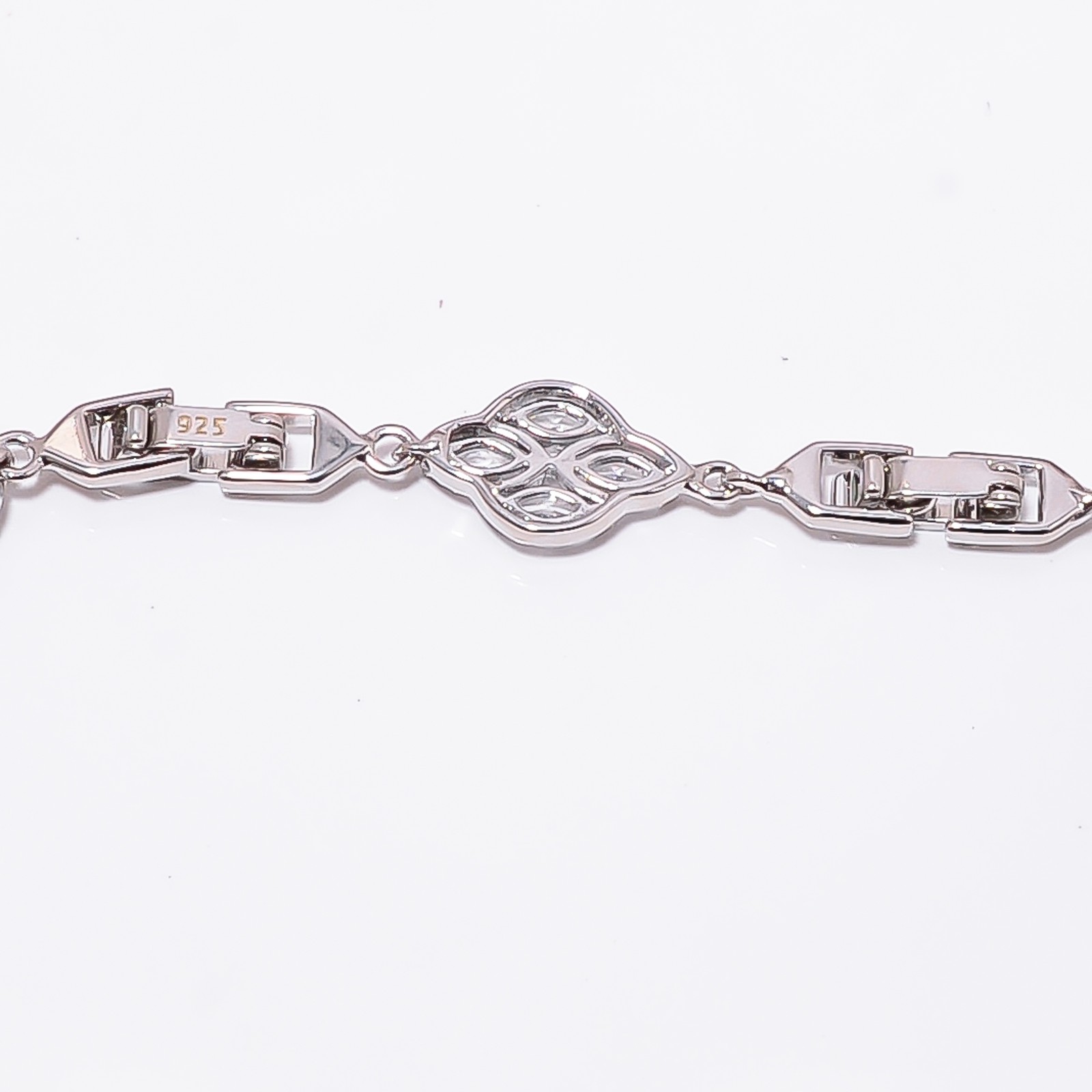 White Topaz 925 Sterling Silver Adjustable Bracelet 7-8″ B130121, Gift for her