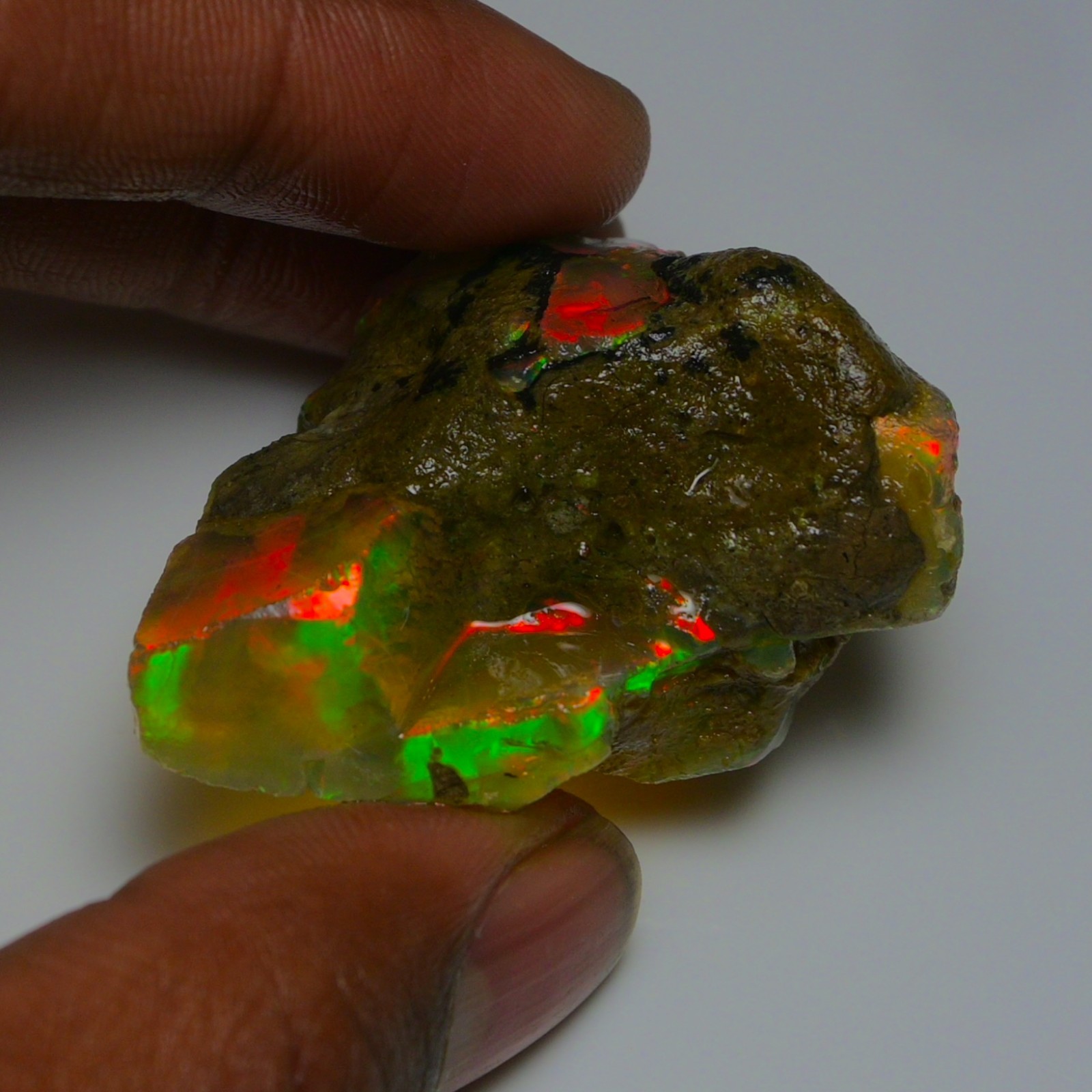 Stunning Ethiopian Opal Rough 84.05 Cts, Large Oil Opal Specimen Natural Opal