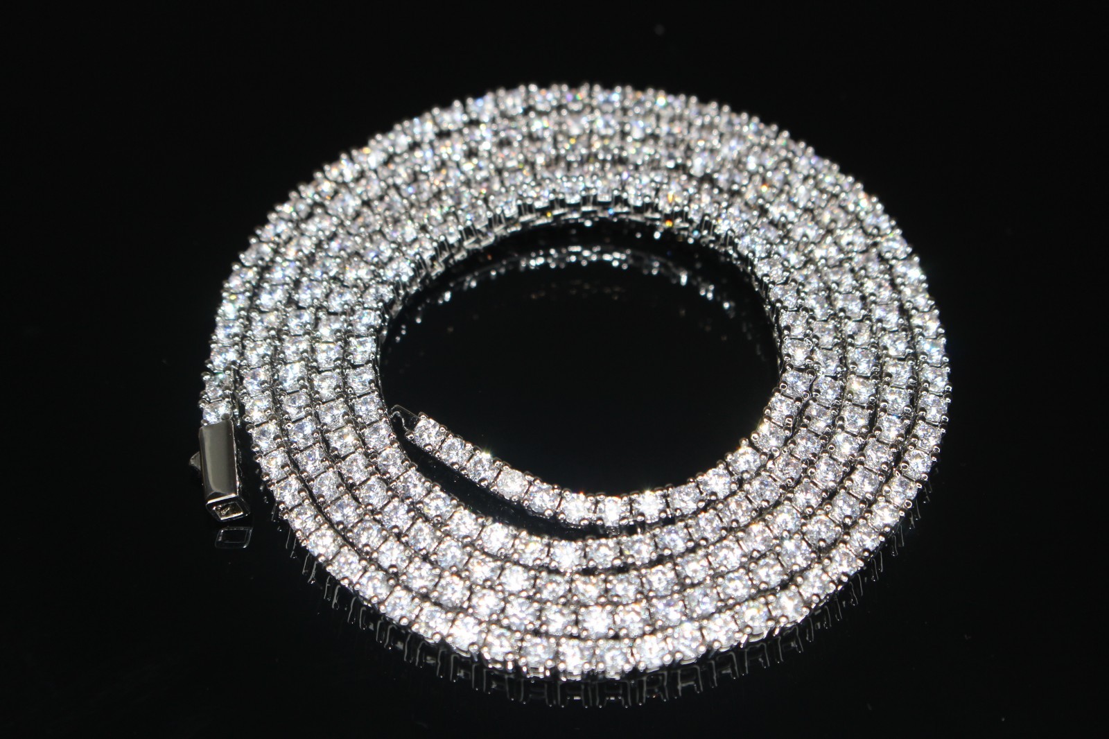 14k STAMPED 2mm Tennis Chain Necklace 10.6ctw Lab Sim VVS1 Diamonds Heavy 12g+