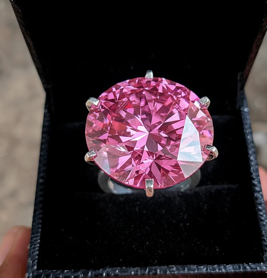RARE 24.00 Ct Pink Diamond Ring With Certificate, Amazing Bling-SHIPPING FREE