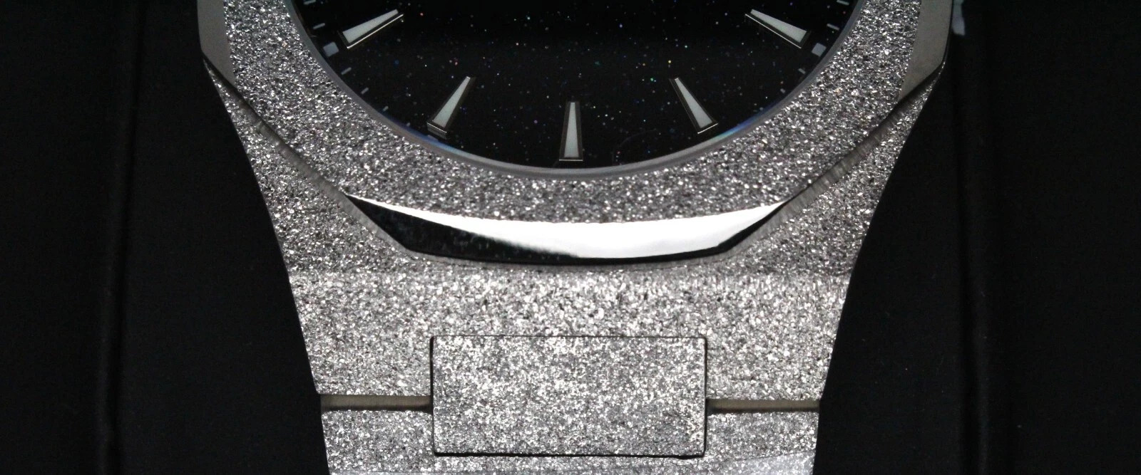 DANTE VELOCE Starlight Frosted SILVER Ice Out Icy Diamond Watch paul rich NEW !