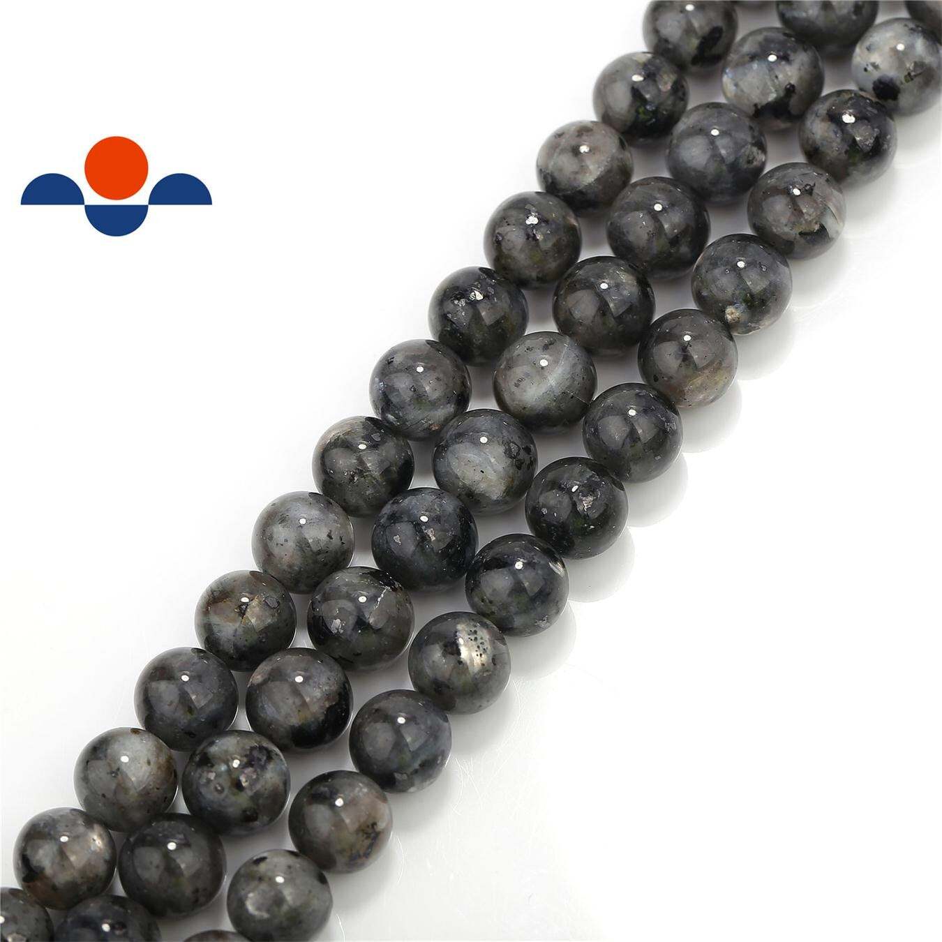 Larvikite Labradorite Smooth Round Beads 6mm 8mm 10mm 15.5″ Strand