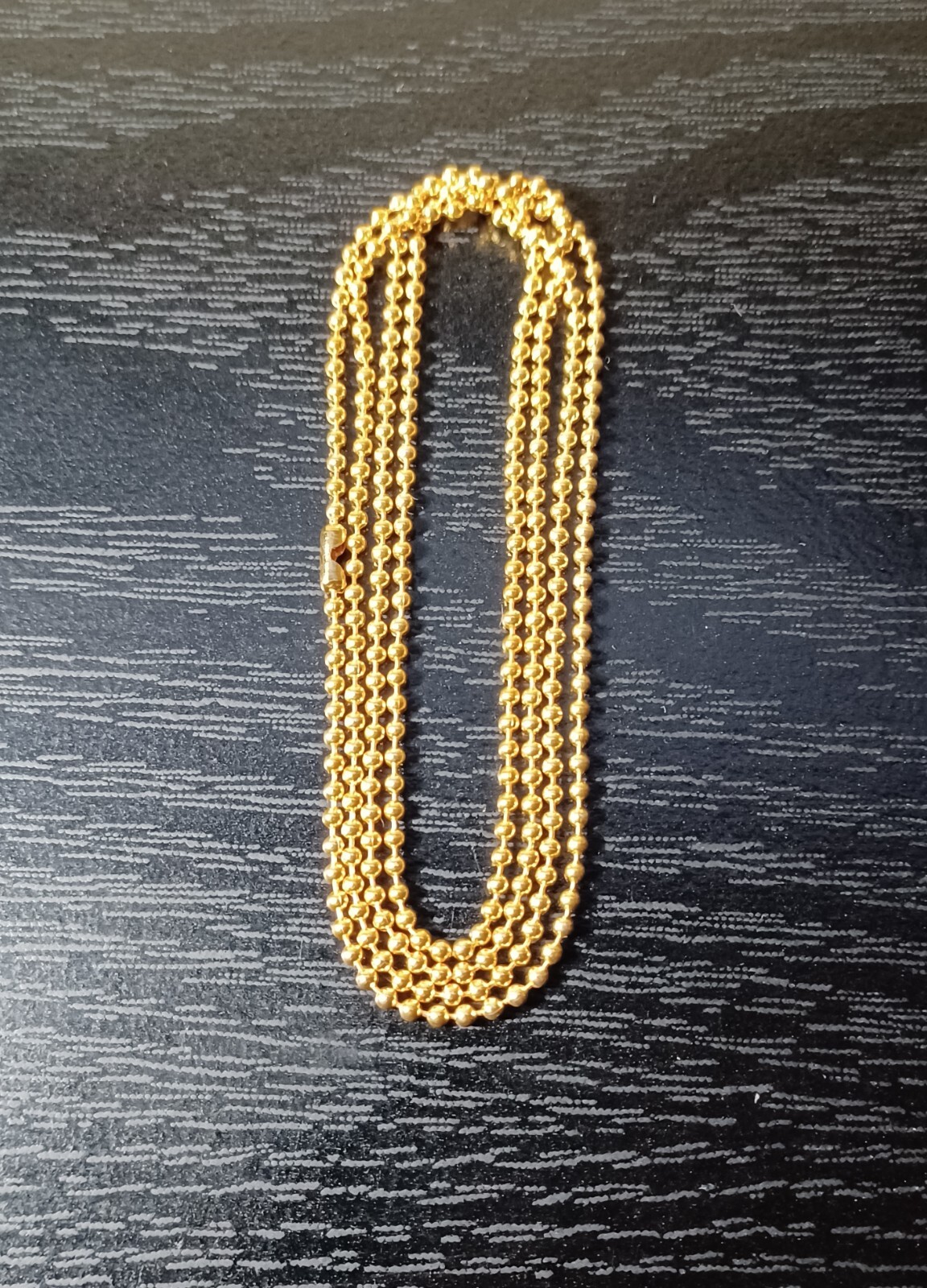 Gold Tone Fashionable Military 1.8mm Ball Bead Dog Tag Chain 24″25″27″28″30″