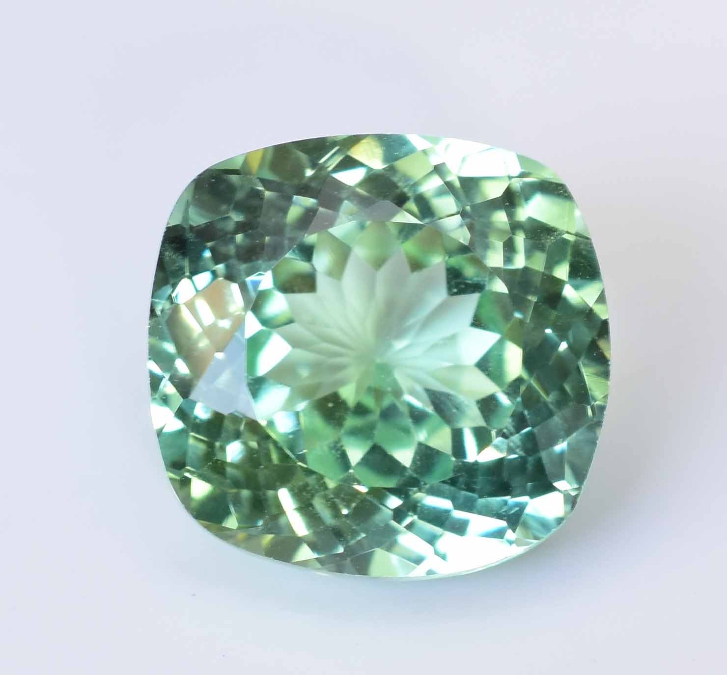 Natural Montana Green Sapphire 11.45CT Certified Stunning Cushion Loose Gemstone