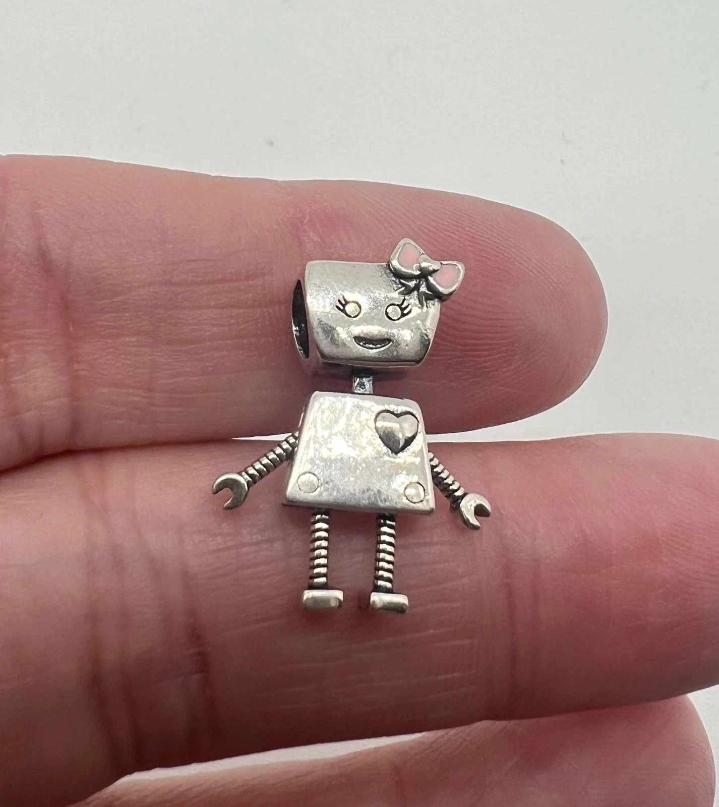 Robot Bot Charm for bracelet s925 925 Sterling Silver Gift