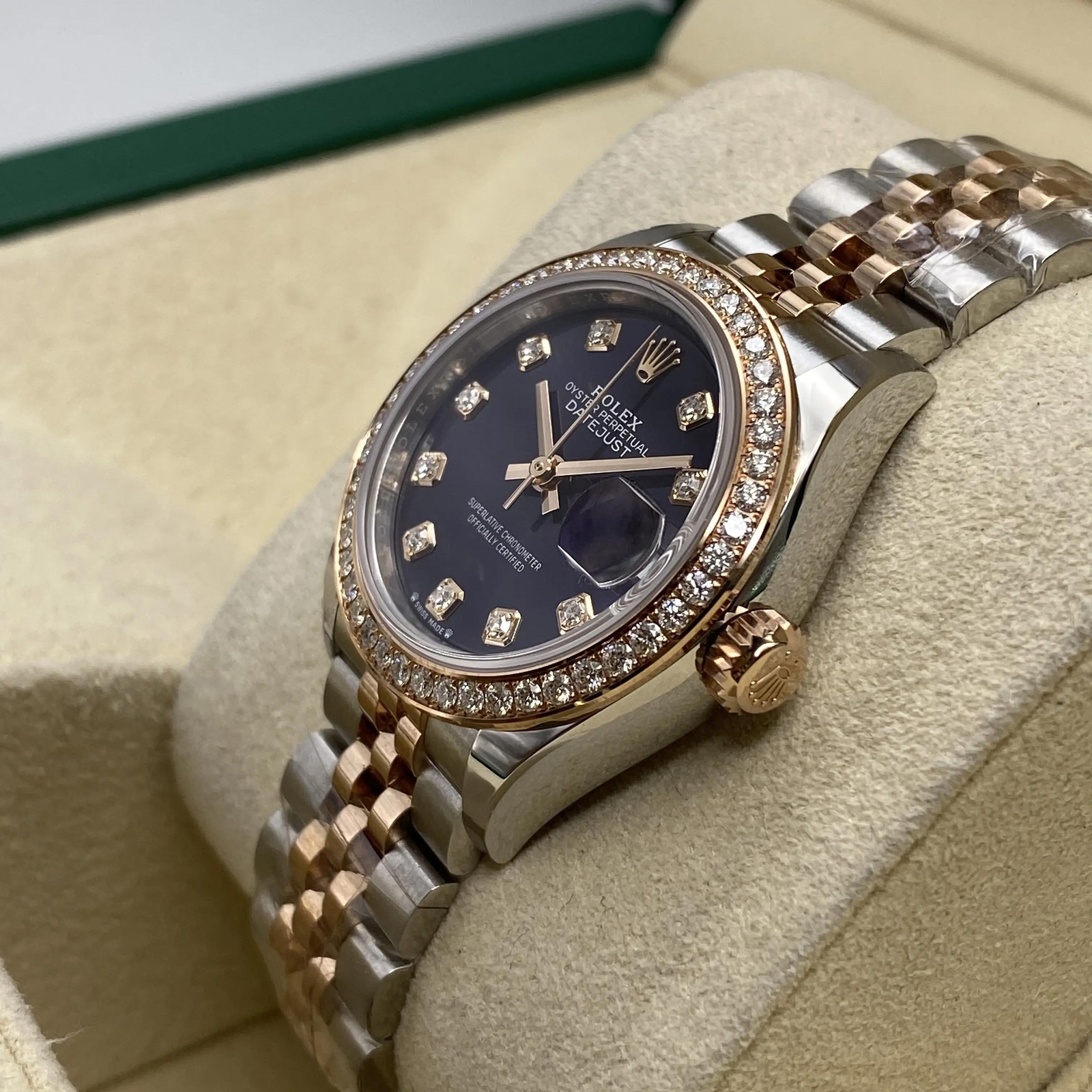 Rolex Datejust 28mm 279381RBR Aubergine Diamond Dial Automatic Watch B&P 2023
