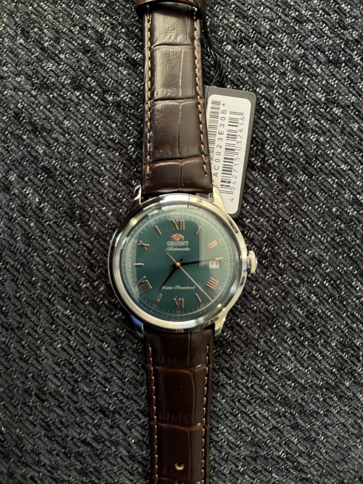 Orient Bambino RA‑BB0001E Green Dial Automatic 38.4mm New Full Set Men’s Watch