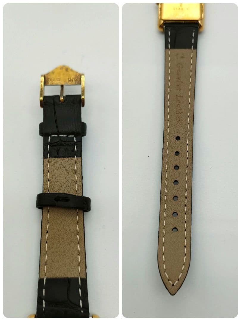GUCCI Gucci 4100L Quartz Gold Dial Square Working