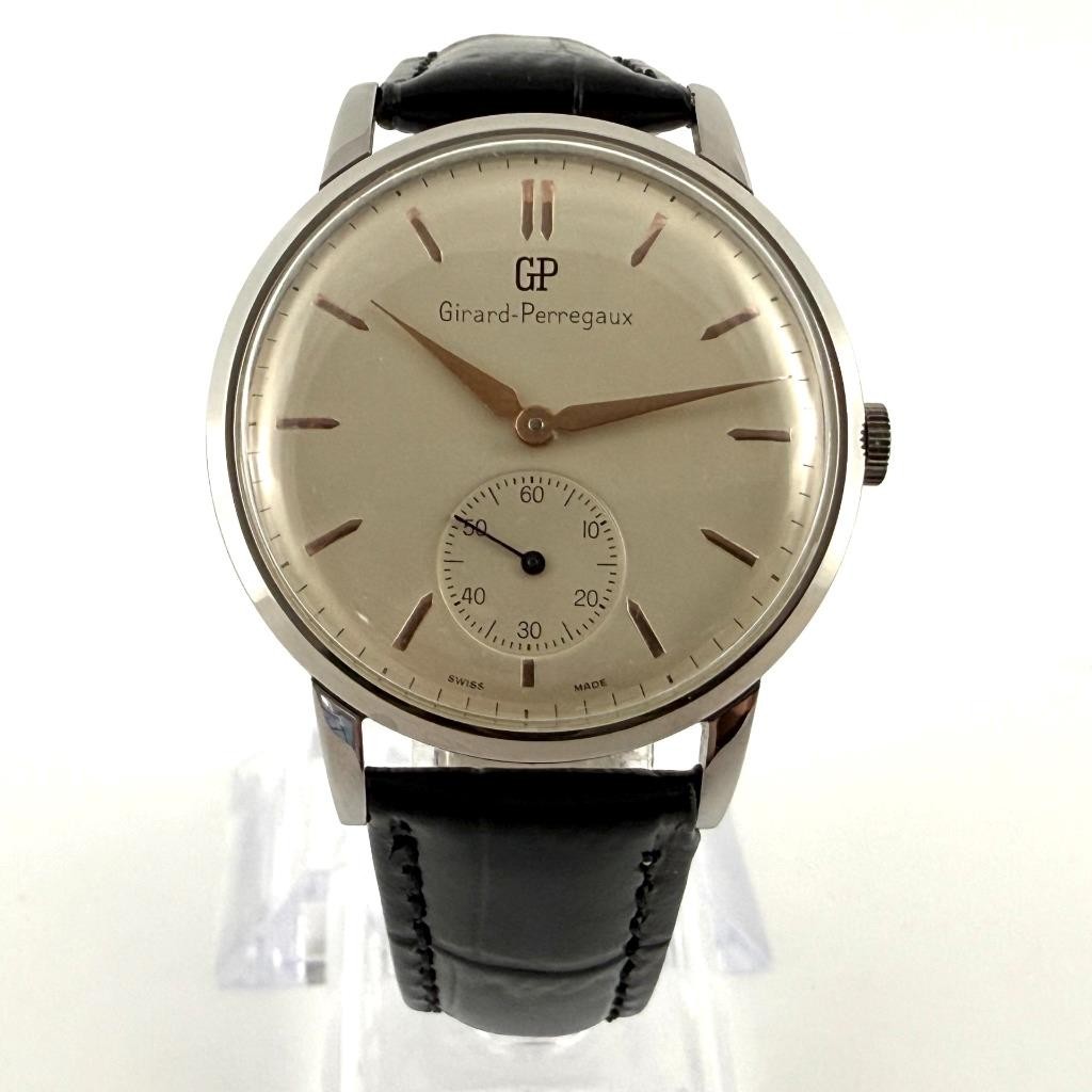 OVERSIZED GIRARD PERREGAUX MANUAL WIND DRESS VINTAGE GENTS WATCH STAINLESS STEEL
