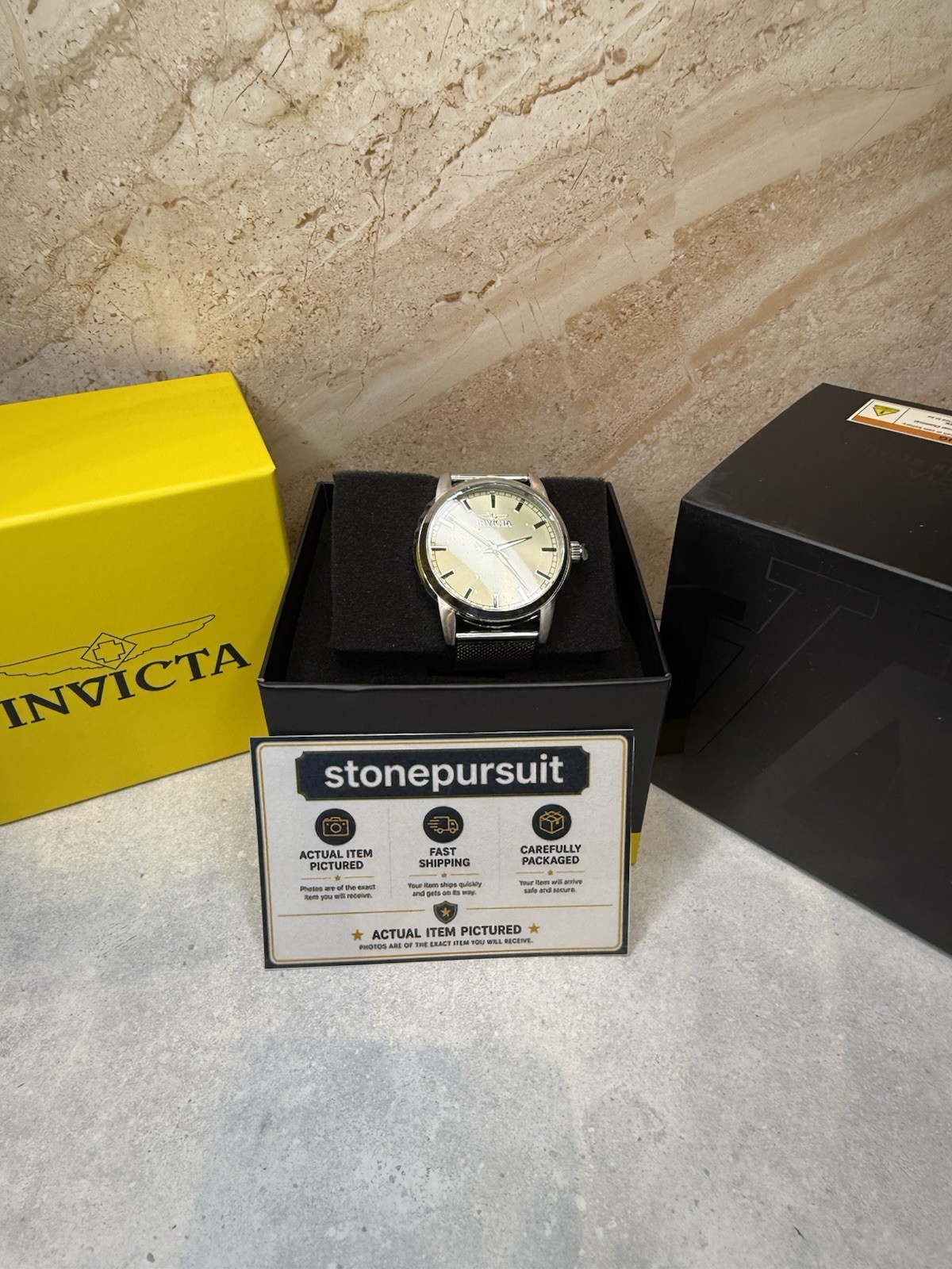 Invicta Celestial Harbor II Men’s 43mm Silver Dial Mesh Bracelet Quartz NEW