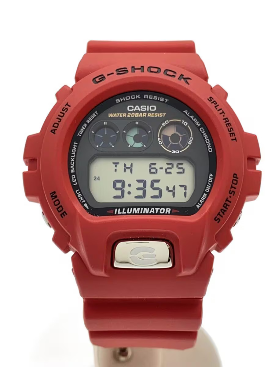 CASIO 6900 Series 30th Anniversary Quartz Watch G SHOCK Analog Rubber BLK RED
