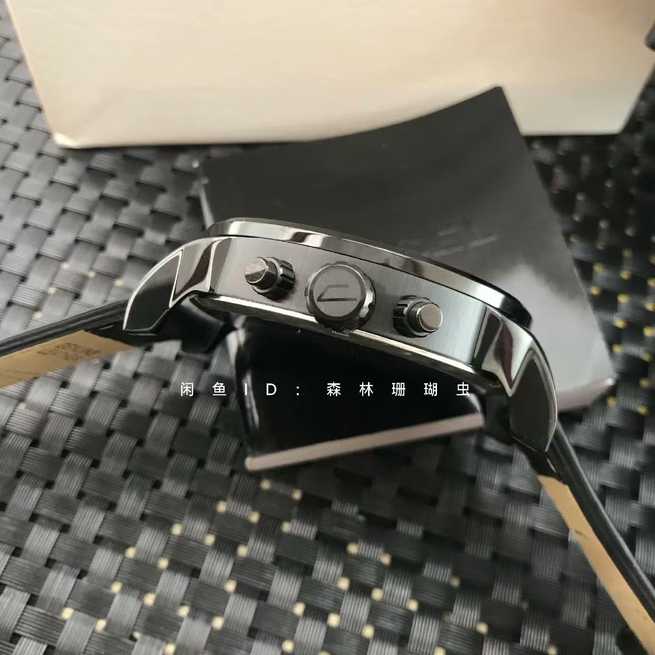 Brand new genuine DZ7402 Mr Daddy 2.0 Chronograph black leather watch 57mm