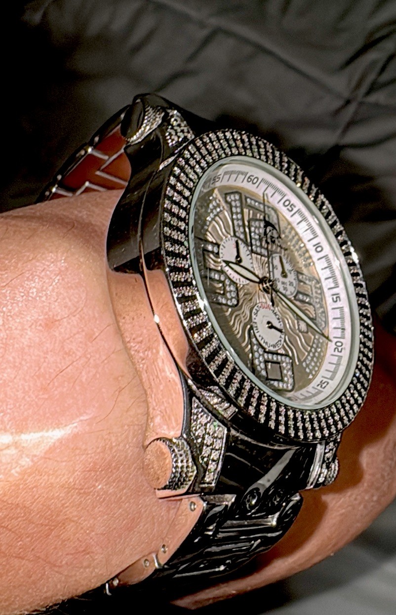 Mens Techno Master Diamond Watch 3 Rows Oversized 50mm Joe Rodeo Jojo Don Benny