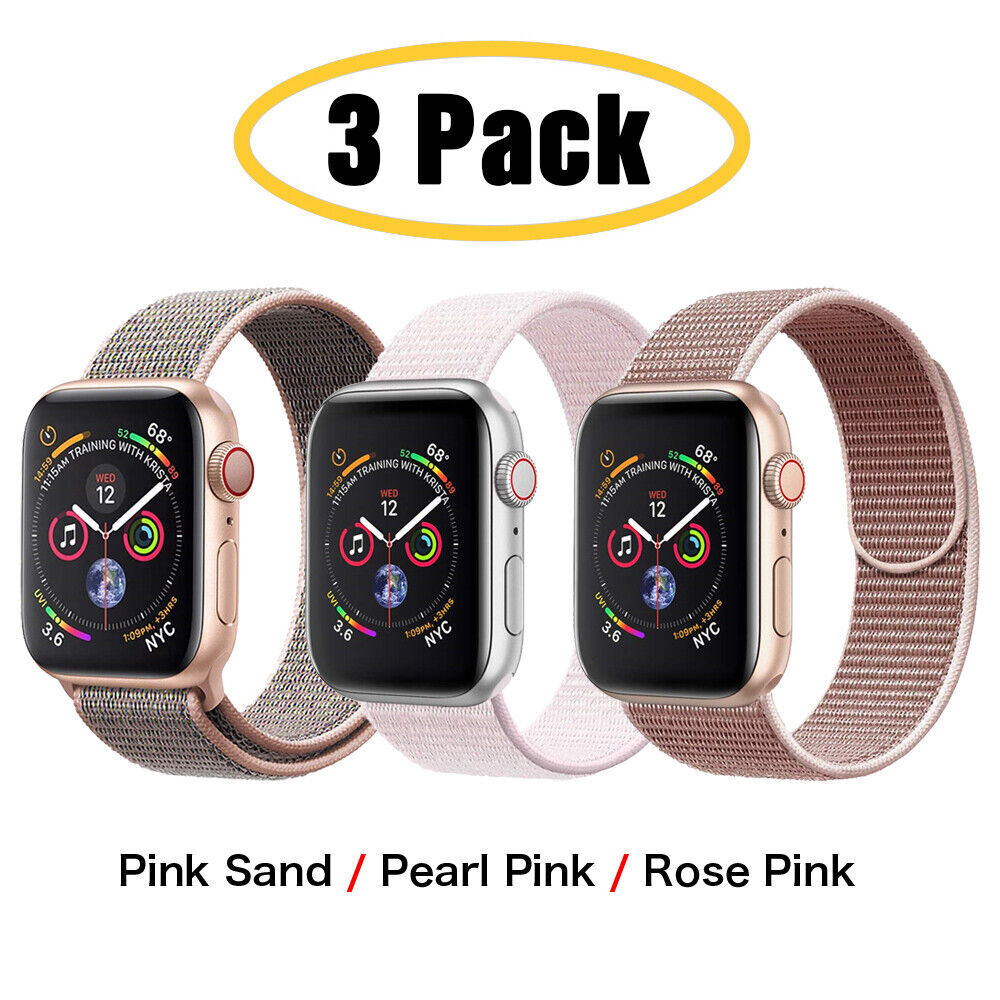 3 PACK Nylon Sport Band Strap For Apple Watch Series 11 10 9 8 7 6 SE 38/49mm