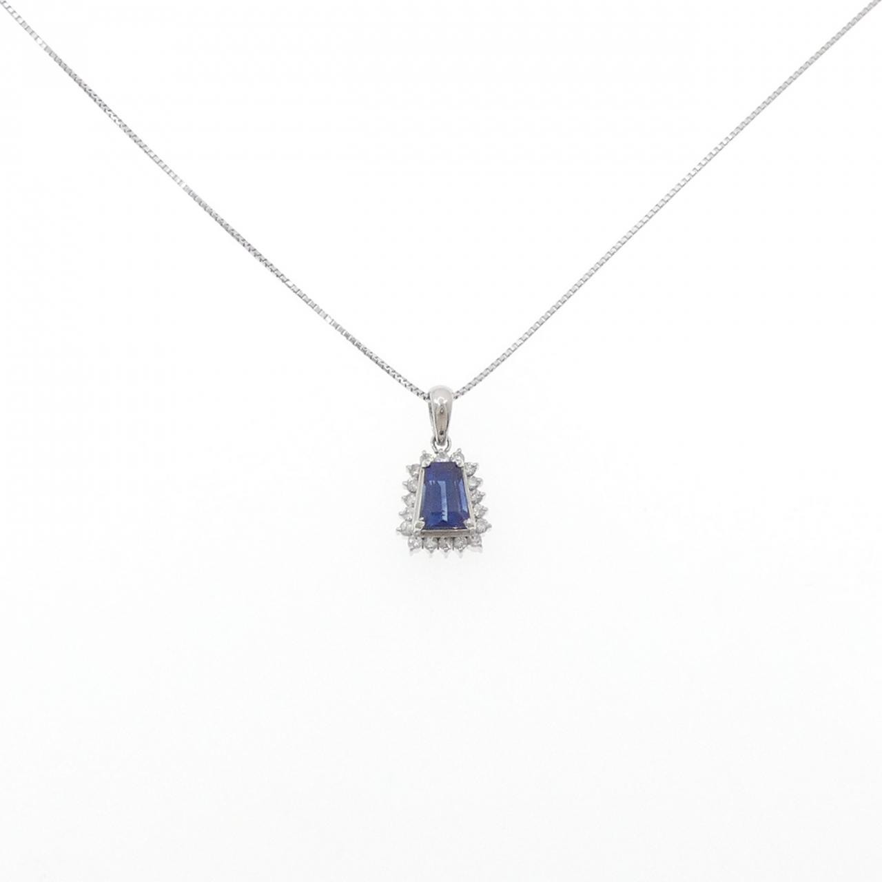 Authentic PT900/PT850 Sapphire Necklace 1.28CT #270-004-157-8893