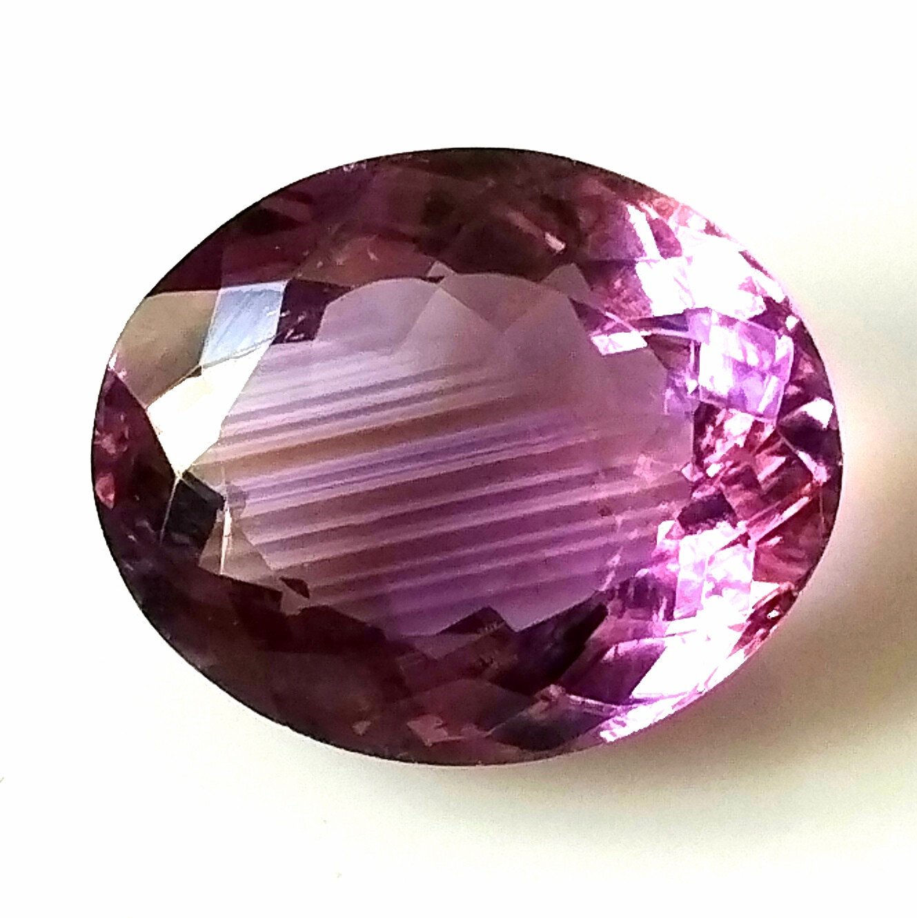 9.00 Carat Natural Brazilian Purple Amethyst Oval Faceted Gemstone 15.2X12.4 mm