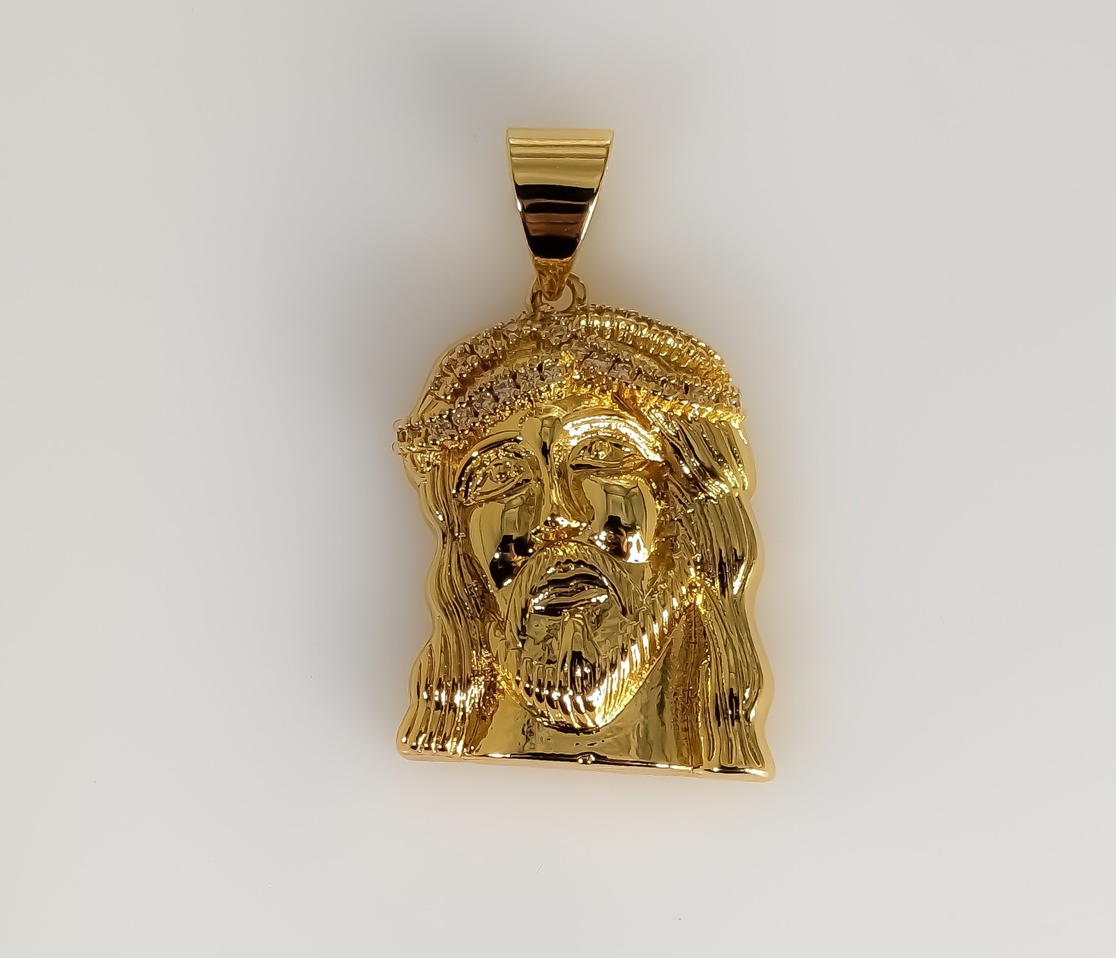 Gold Plated Jesus Christ Head Face Pendant Charm Oro Jesucristo Rostro Dije