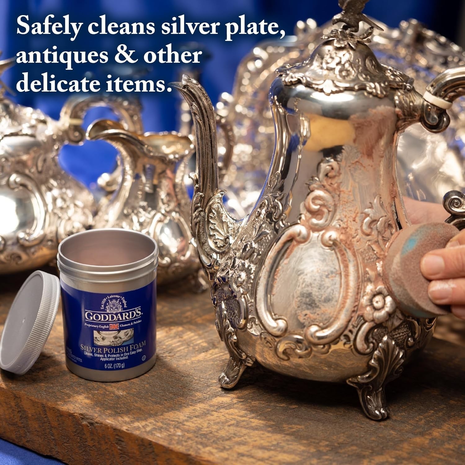 Tarnish Remover Foam for Silver Items with Hard Surface Cleaning Action