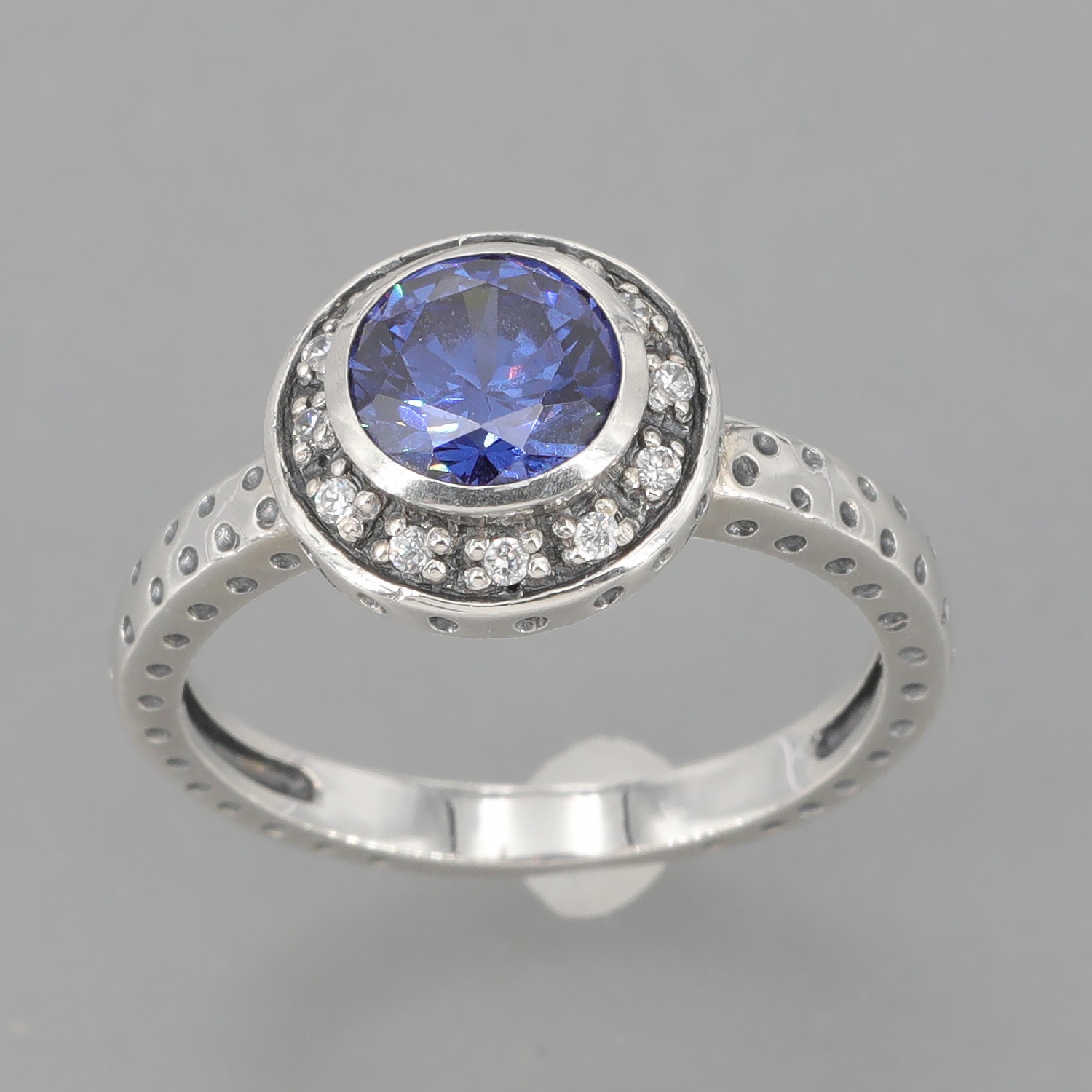 Retired Silpada Sterling Silver AZURE ALLURE Violet CZ Halo Ring R2806 Snug Sz 6
