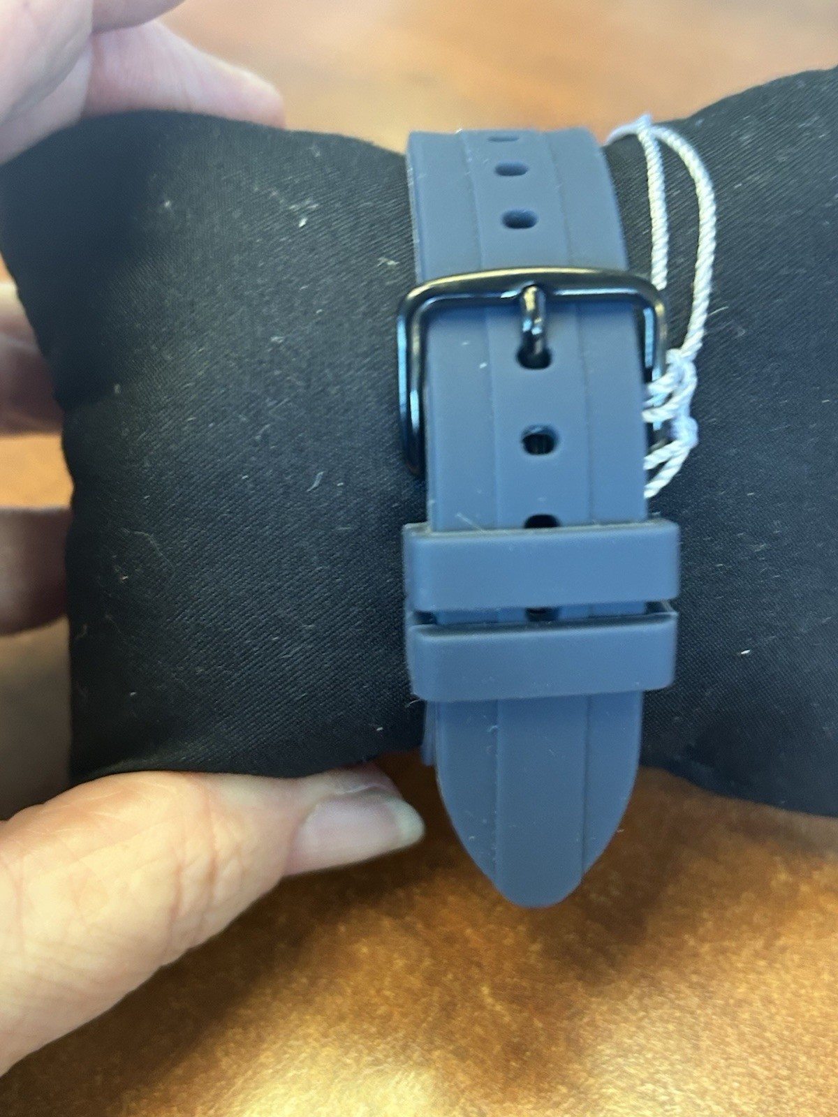 Coach Men Flip Watch Rubber Strap Navy/Black Stainless Steel Water Resist 3 Bar