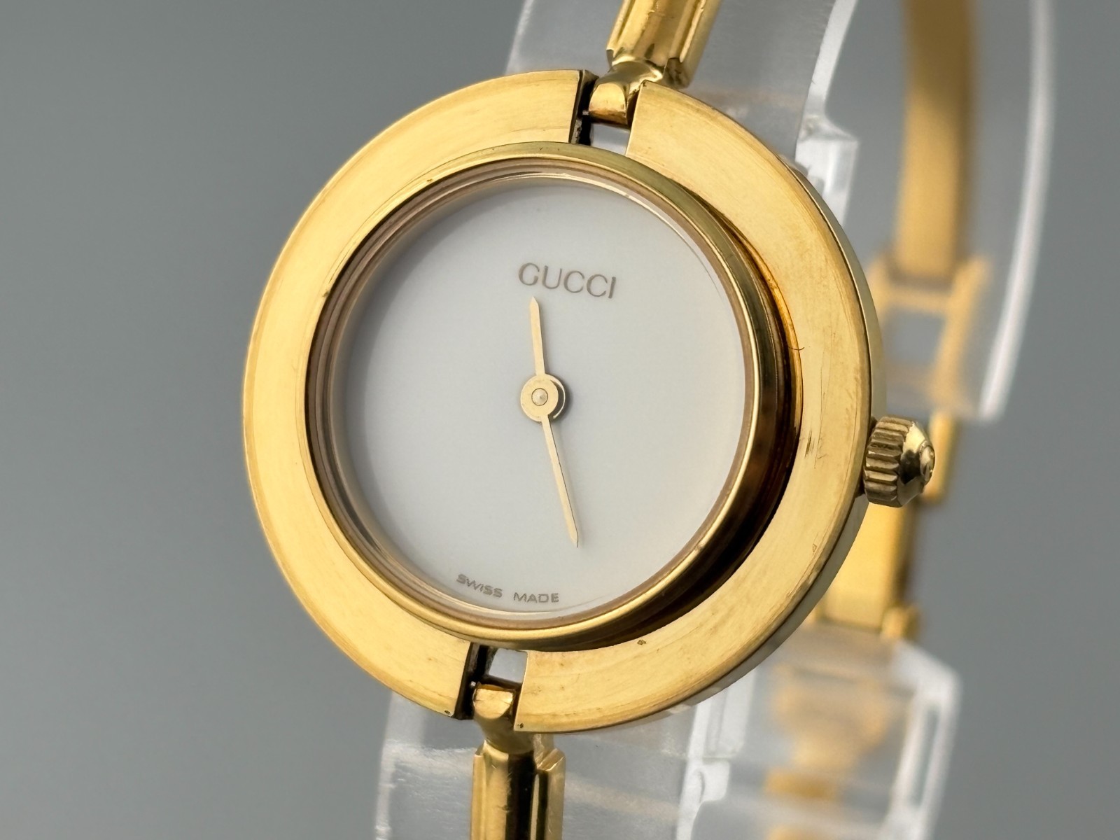Gucci Change Bezel 11/12.2 Watch 12 Colors Box White Gold [Very Good]
