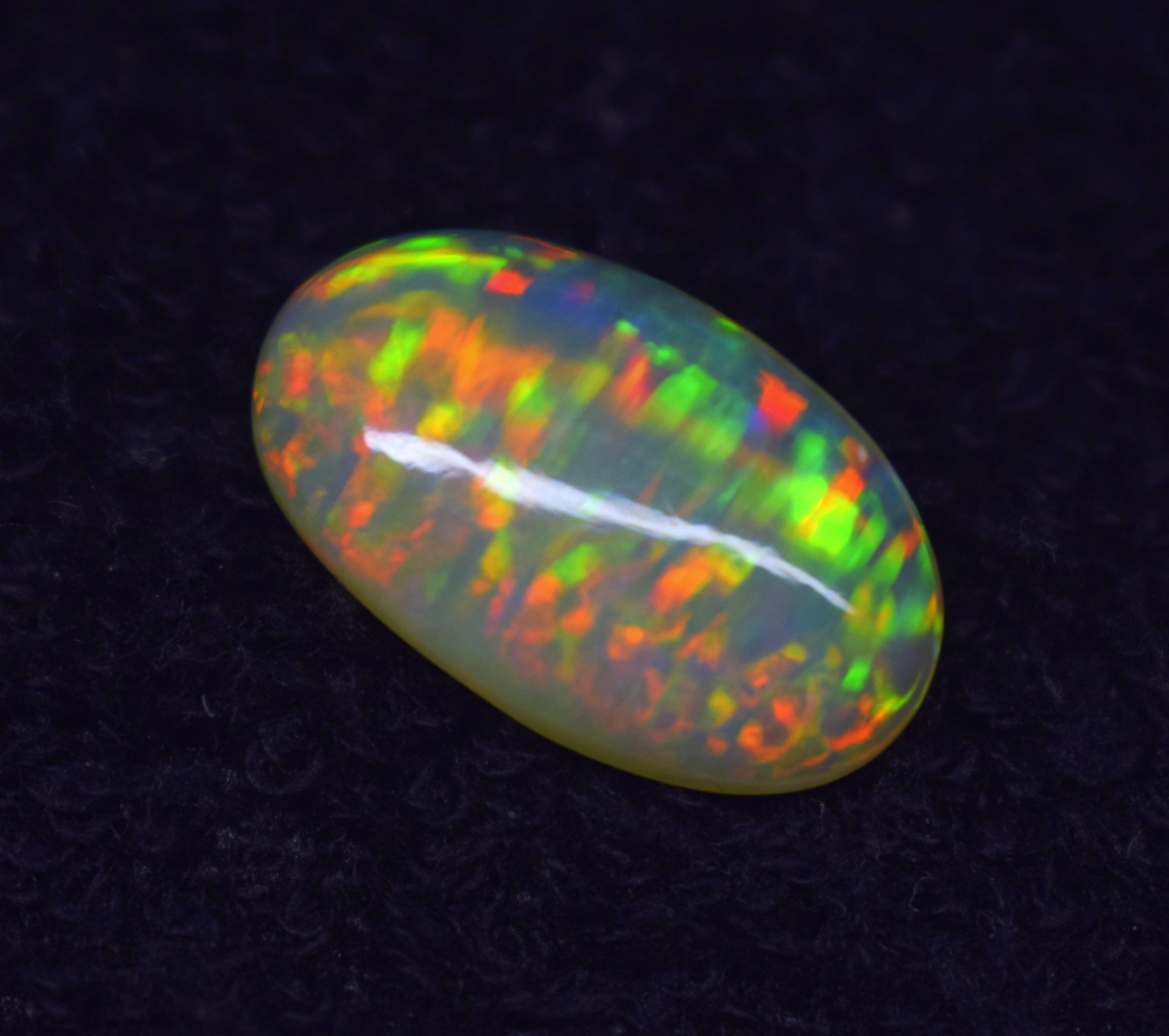 9.2 CT Ethiopian Opal Galaxy Fire Crystal Oval Loose Cabochon Gemstone Pendant