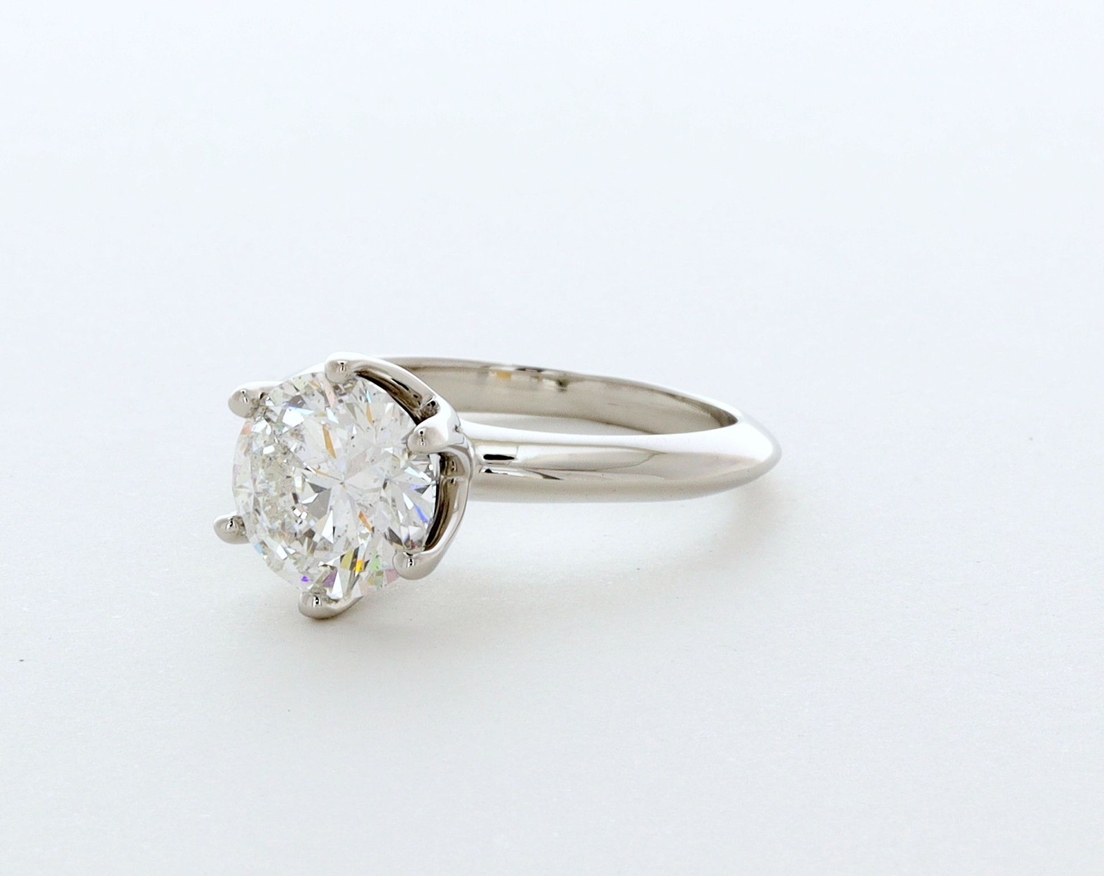 Solitaire Engagement Ring 14K Gold Classic 2.07 CT Round Lab-Grown Diamond E SI1