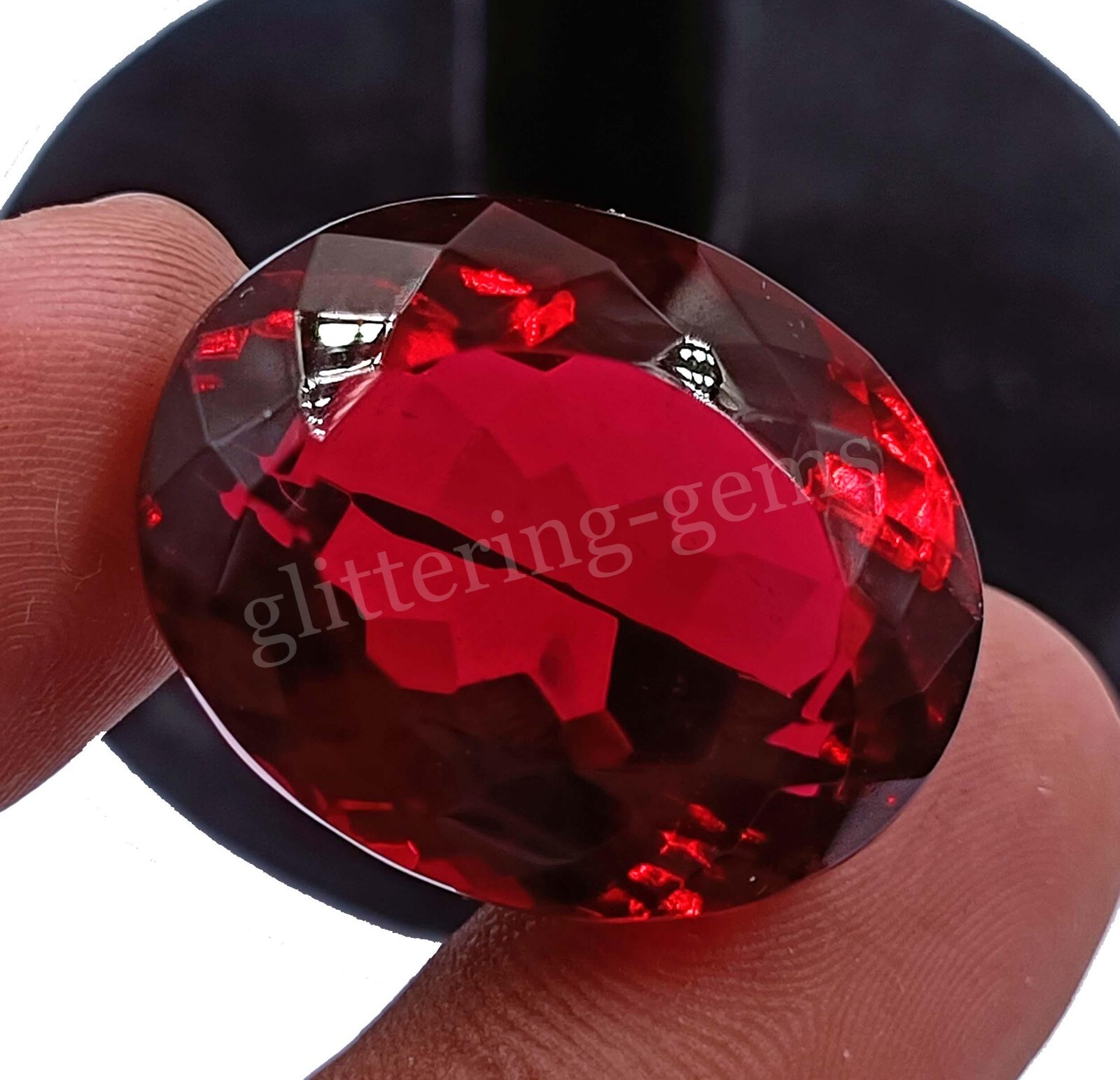 Natural Mozambique Red Ruby 63.5 Ct Certified Oval Cut Loose Gemstone 5DA