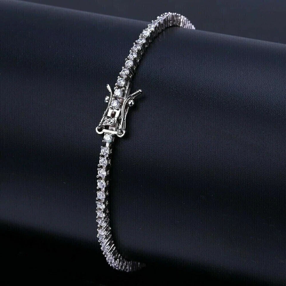 5 Ct Round Cut Lab-Created Diamond Women’s Tennis Bracelet 14K White Gold Plated