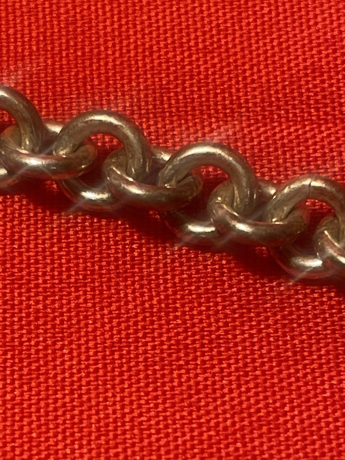 Vintage 925 Sterling Silver Rolo Link Chain Necklace 16” 32g