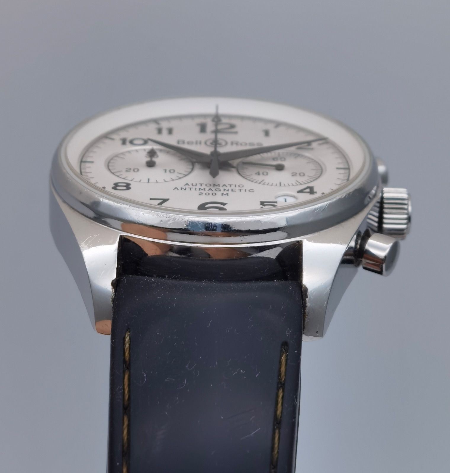 Bell & Ross 130.S Automatic Chronograph Date Silver Dial 39mm Men’s watch