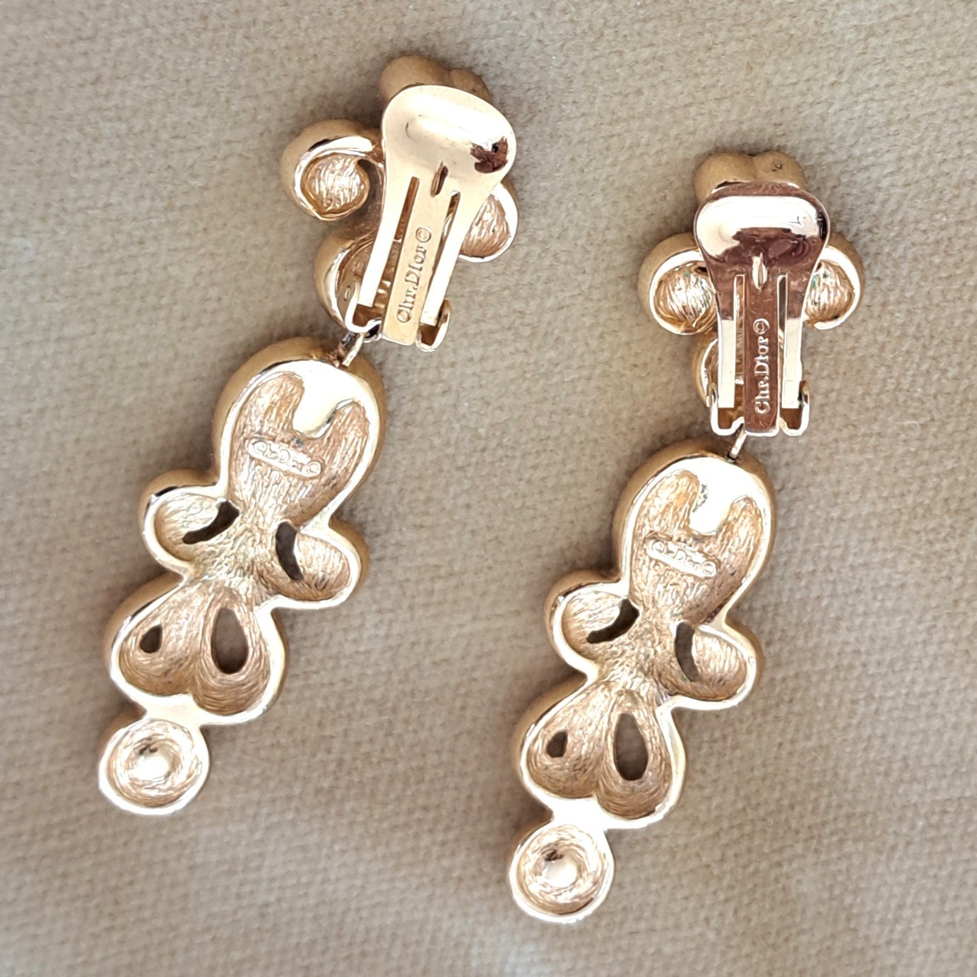 Vintage 80s Christian Dior Drop Earrings