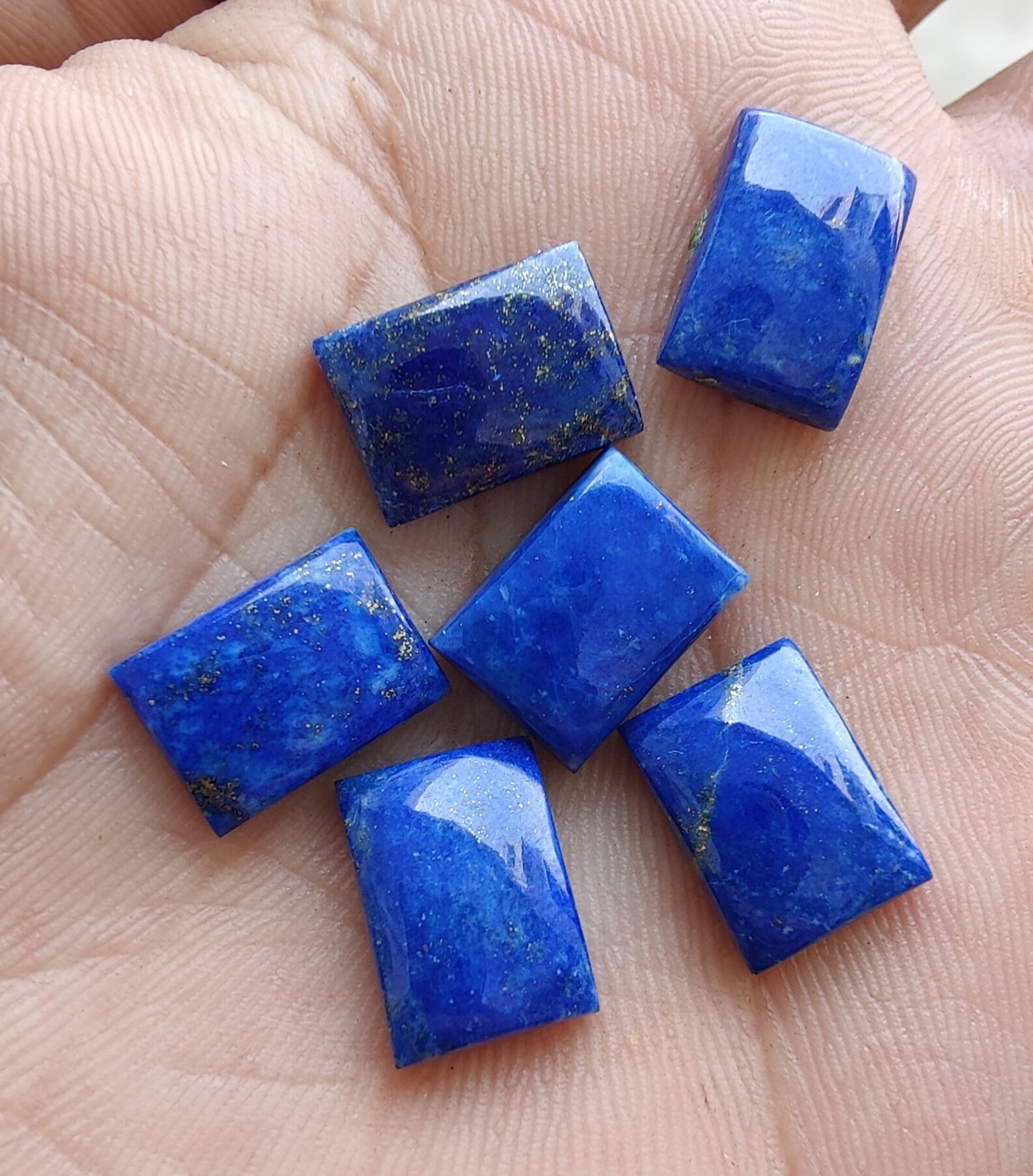 Natural Lapis Lazuli Rectangle Cabochon 6x8mm To 20x25mm Loose Gemstone