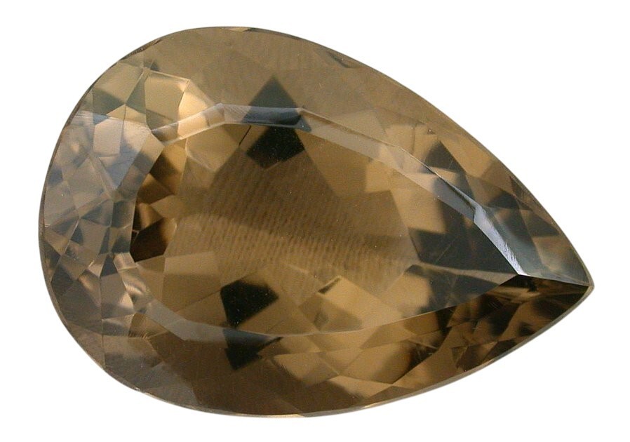 103.50 Ct 40.3mm x 27.9mm Natural Pear Teardrop Natural Smoky Quartz Gem EBS2399
