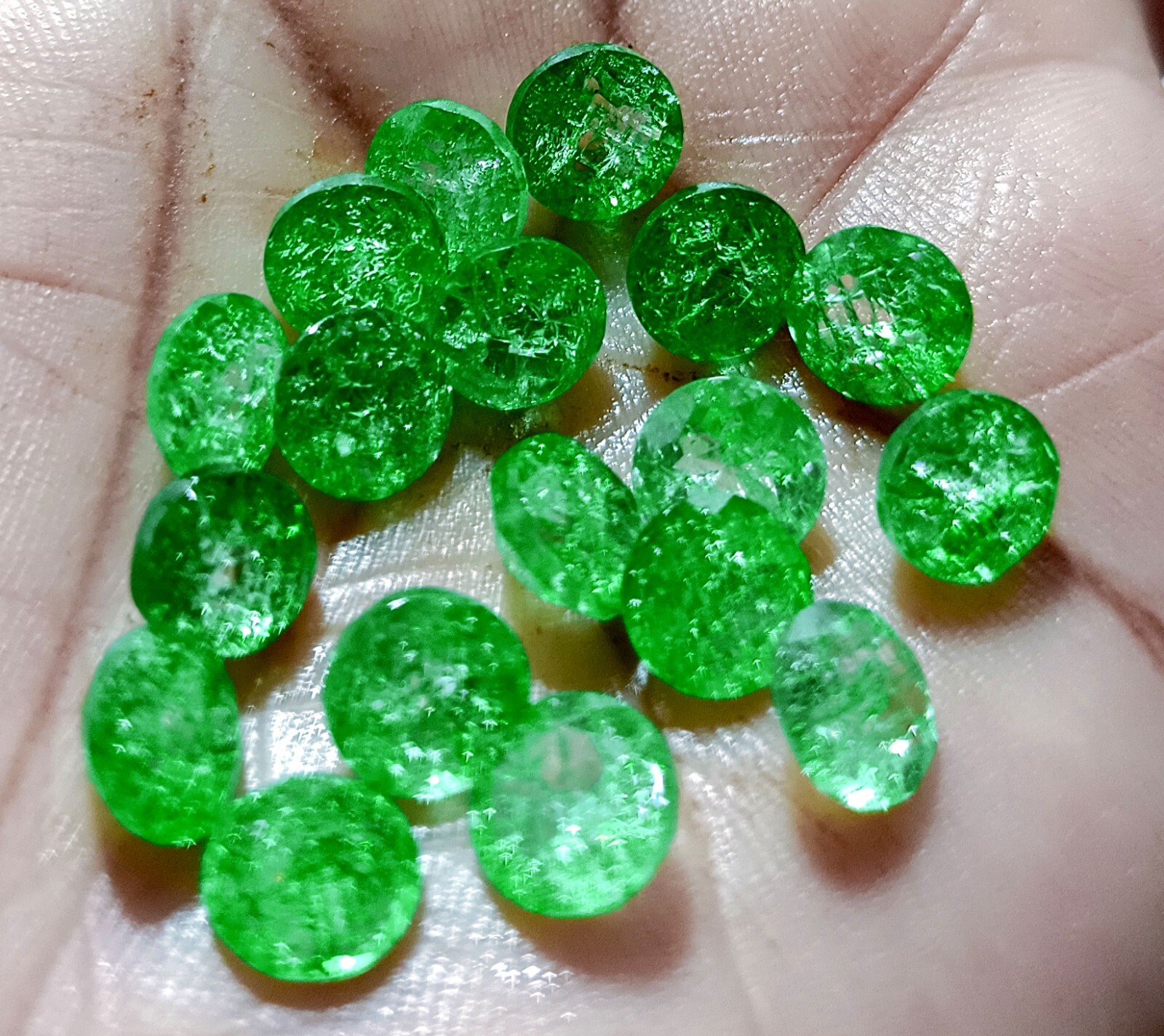6 mm 10 Pcs Natural Colombian Green Emerald Round Lot Loose Certified Gemstone