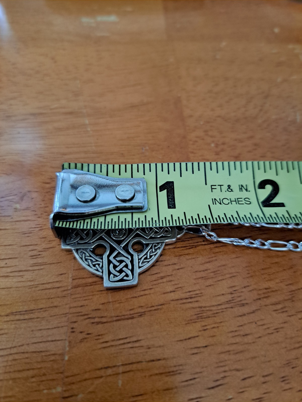 Vintage Peter Stone Sterling Silver Celtic Cross Triskele Pendant Necklace